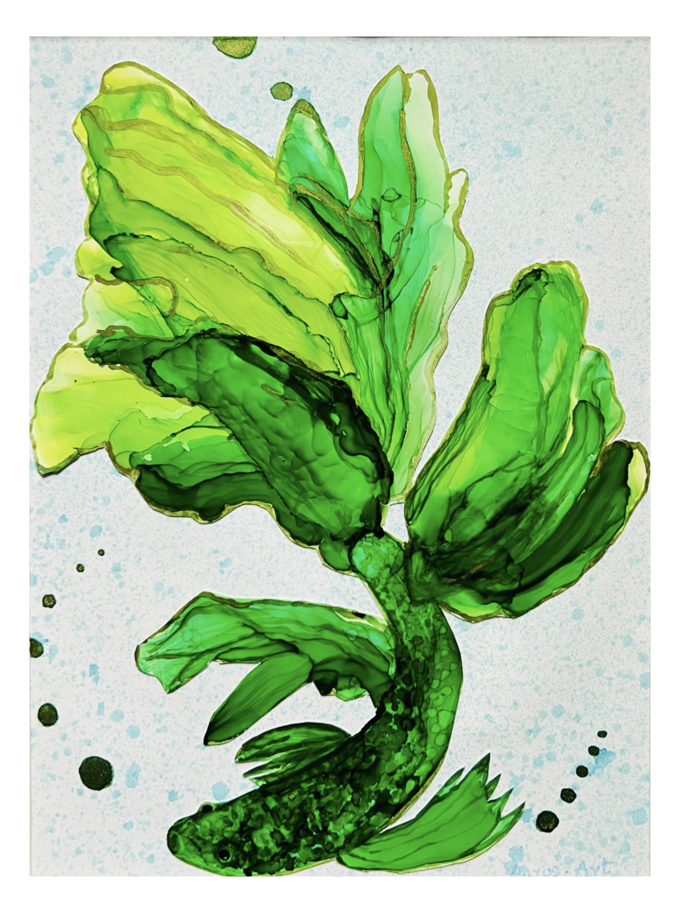 The Green Glorious Beta Fish